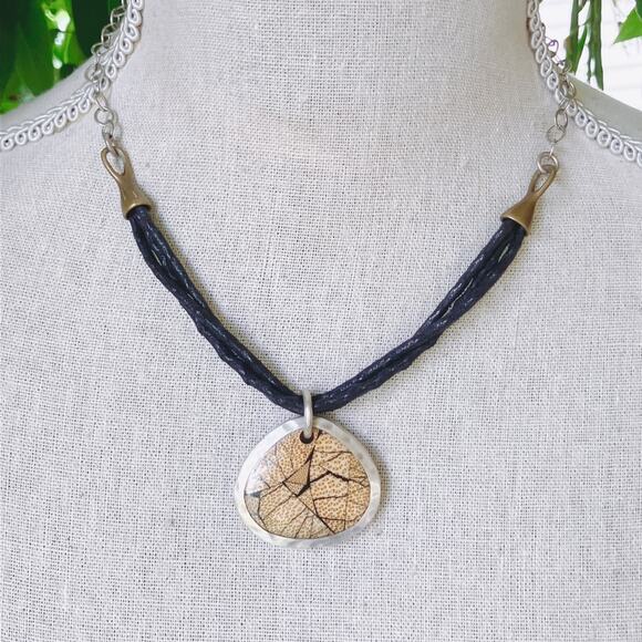 Retired Signed Silpada N1893 Necklace Sterling Bamboo Pendant Adjustable - Picture 8 of 11